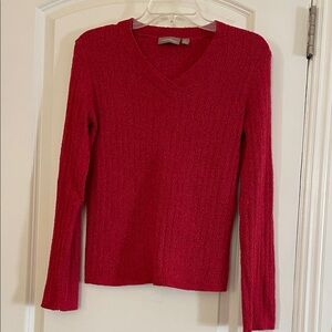 Croft & Barrow Cozy Red V-Neck Sweater